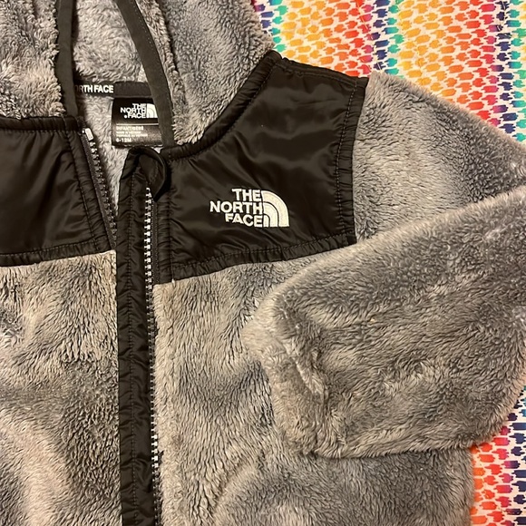 The North Face Infant Zip Fleece with Hood - Gray and Black - Picture 3 of 7